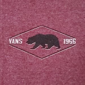 Men's Maroon Van's shirt Size M